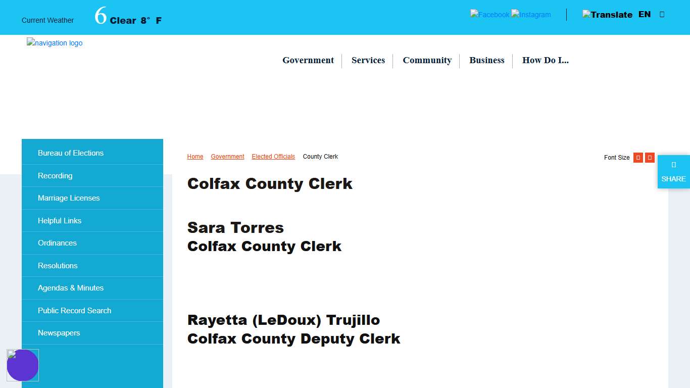 Colfax County Clerk